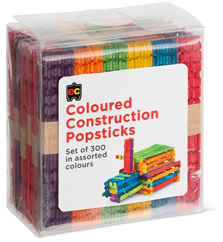 Construction Popsticks Col. Pk300 Grooved EC